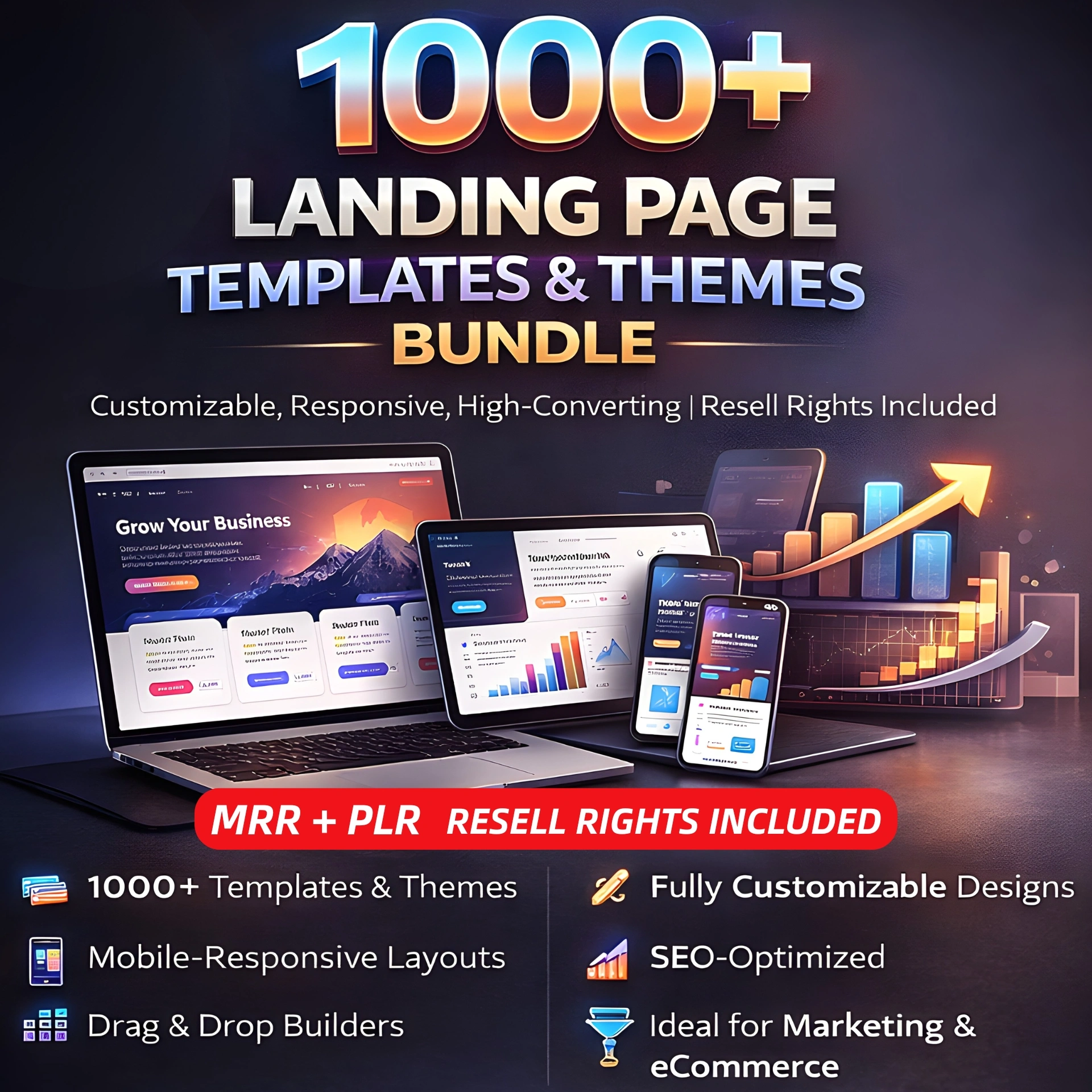 1000+ Landing Page Templates & Themes Bundle – Build, Launch & Profit Faster!