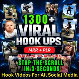 1300+ Viral Hook Videos Bundle – Stop Scroll Content + Resell Rights!