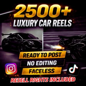 2500+ Supercar Video Reels Bundle – Luxury Content + Resell Rights!