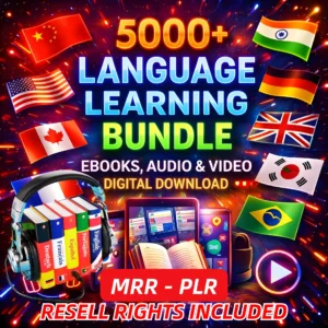5000+ Language Learning Bundle – 45+ Languages | Ebooks, Audio, Video + MRR & PLR Rights