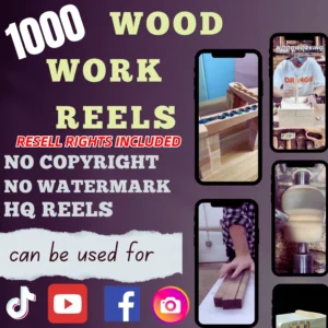 1000 Woodwork Reels Bundle – Viral Content + Resell Rights!