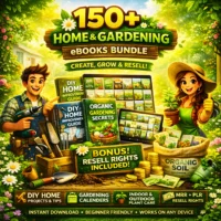 150+ Home & Gardening eBooks Bundle โ Create, Grow & Resell!