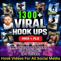 1300+ Viral Hook Videos Bundle – Stop Scroll Content + Resell Rights!