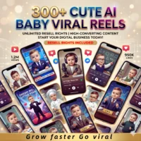 300+ Cute AI Baby Viral Reels โ Adorable Content + Resell Rights!