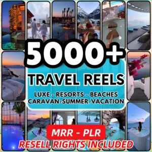 5000+ Travel Reels Bundle – Viral Content + Resell Rights!