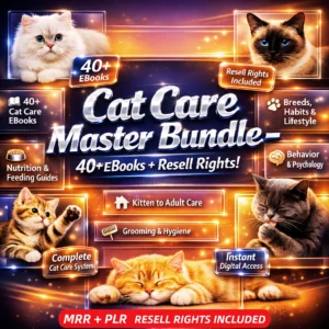 Cat Care Master Bundle – 40+ eBooks + Resell Rights!