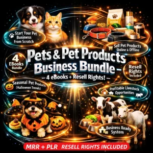 Pets & Pet Products Business Bundle – 4 eBooks + Resell Rights!