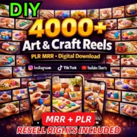 4000+ DIY Art & Craft Reels Bundle – Viral Content + Resell Rights!