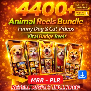4400+ Animal Reels Bundle – Viral Content + Resell Rights!