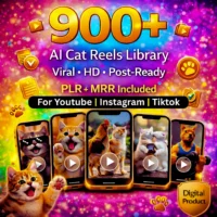 900+ Viral AI Cat Reels Bundle – Cute Content + Resell Rights!