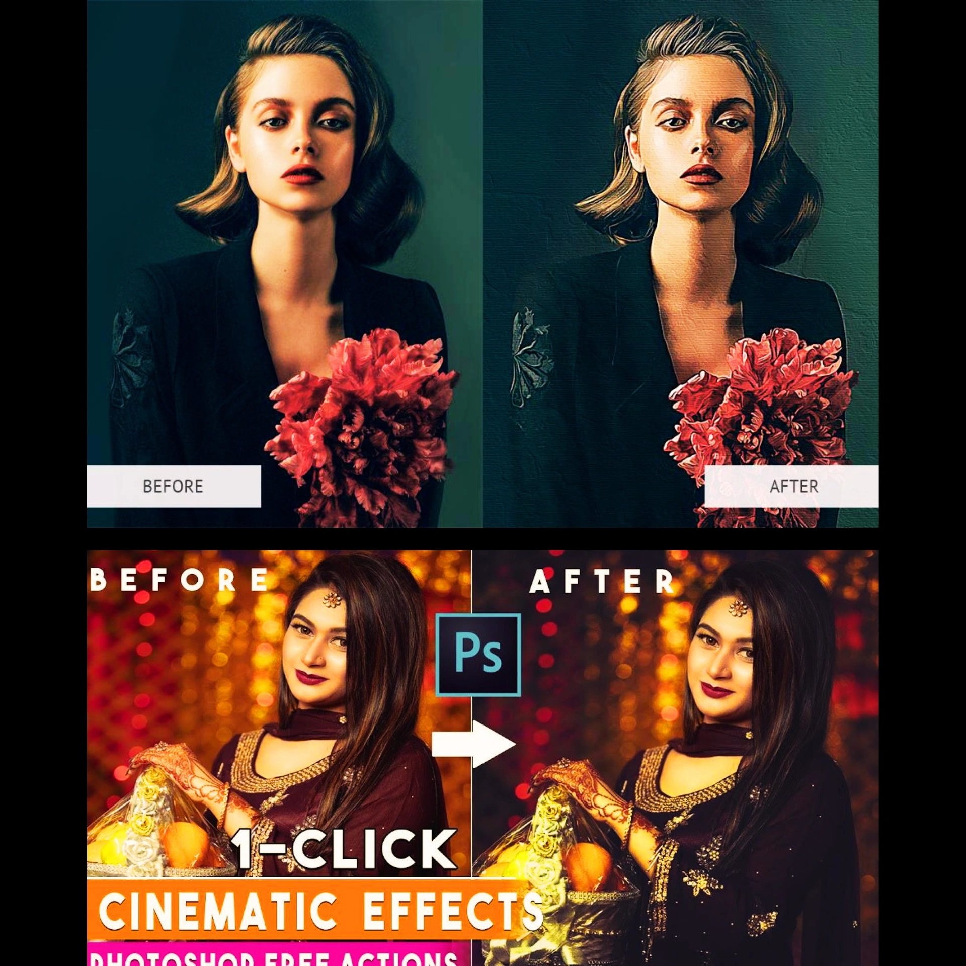 2-in-1 Photoshop Bundle – 9000 Actions + 5000 Brushes with Resell Rights! - Image 2