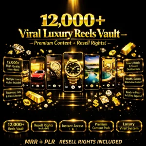 12,000+ Viral Luxury Reels Vault โ Premium Content + Resell Rights!