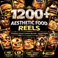 1200+ Aesthetic Food Reels - Premium Visual Content Bundle + Resell Rights