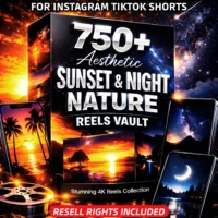 750+ Aesthetic Sunset & Night Nature Reels Vault