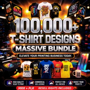 100,000+ T-Shirt Designs Bundle โ Elevate Your Printing Business Today!